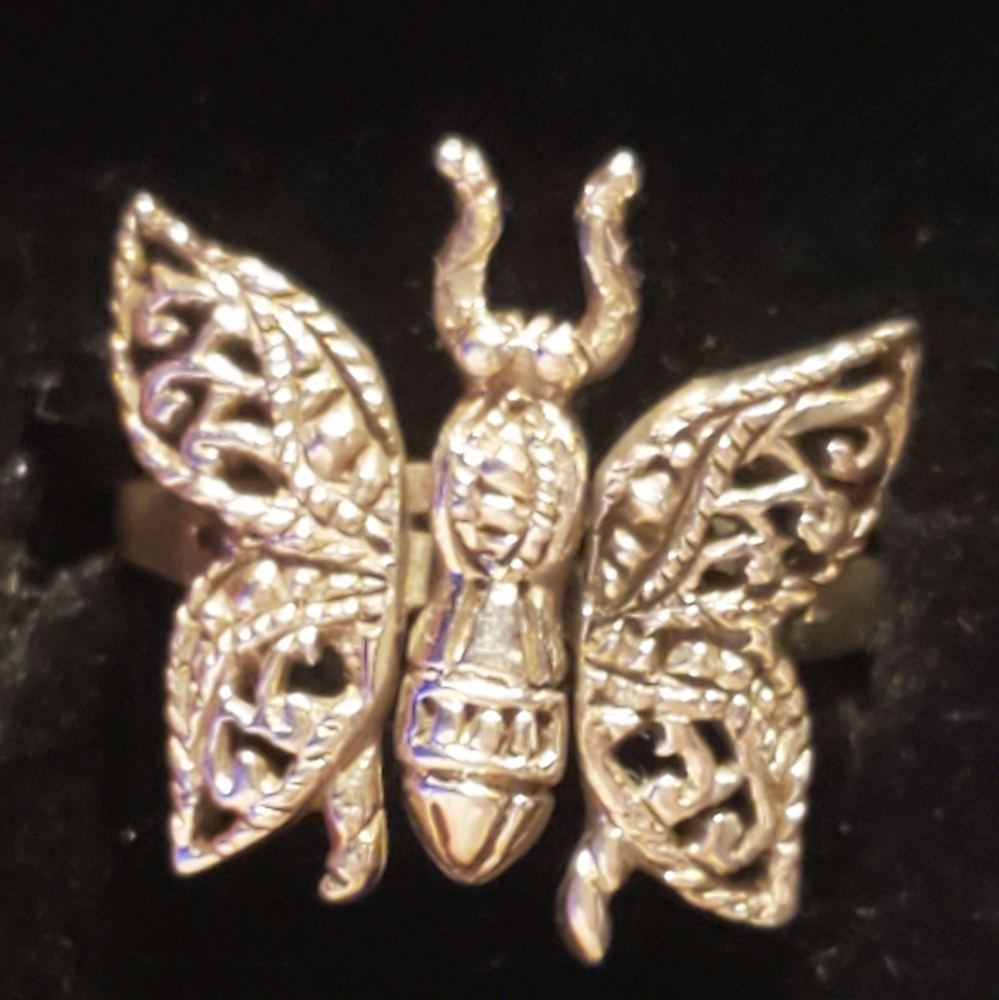 Shube's Vintage Sterling Silver butterfly ring size 7